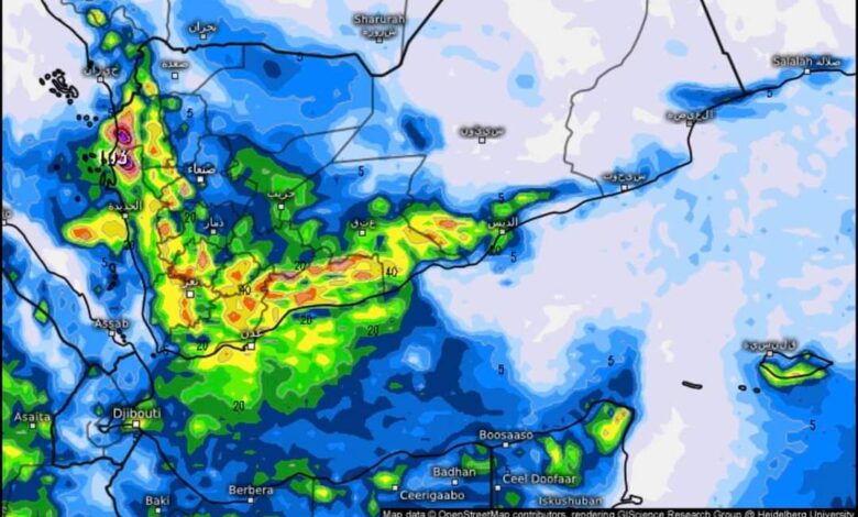
		عاجل : عشرة أيام قادمة غزيرة بالأمطار .. محافظة جديدة تلحق بحضرموت وإطلاق تحذيرات صارمة