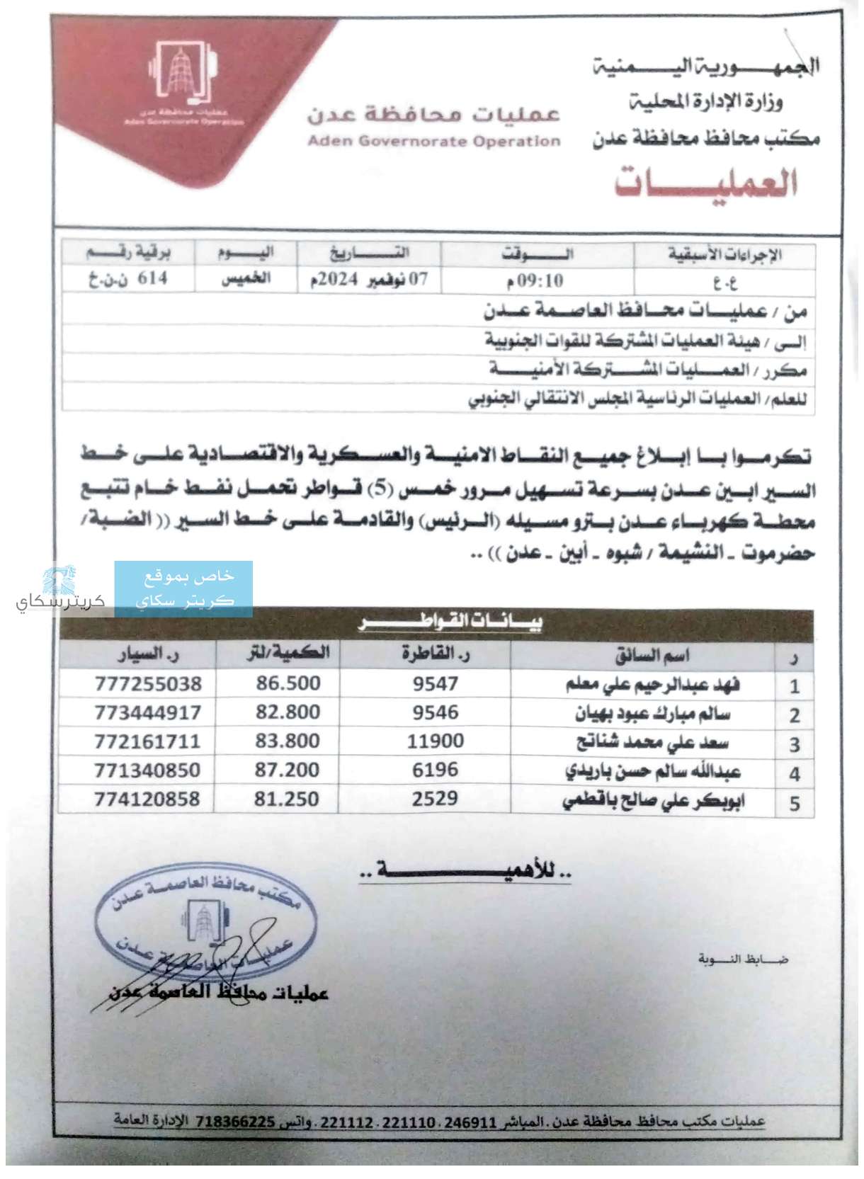 
		الكشف عن المسؤول الذي حرم عدن من الكهرباء